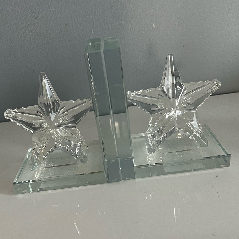 Star glass bookends